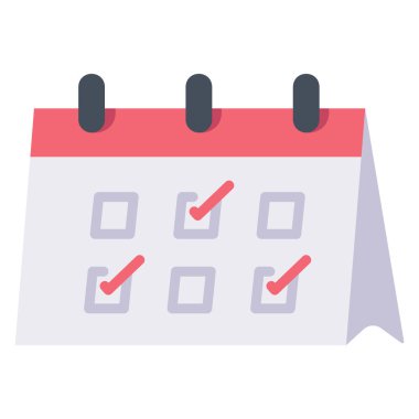 Ofis simgesi, vektör illüstrasyonu. takvim