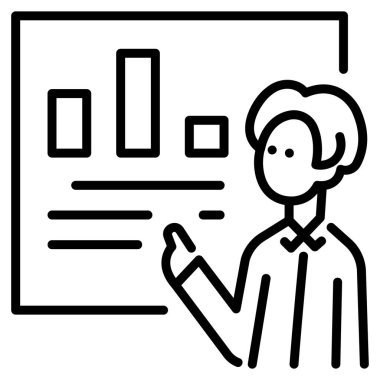 Ofis simgesi, vektör illüstrasyonu. sunum