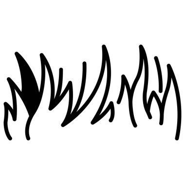 Bahçe ikonu, vektör illüstrasyonu. çimenler