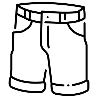 clothing and apparel icon, vector illustration. bermuda shorts