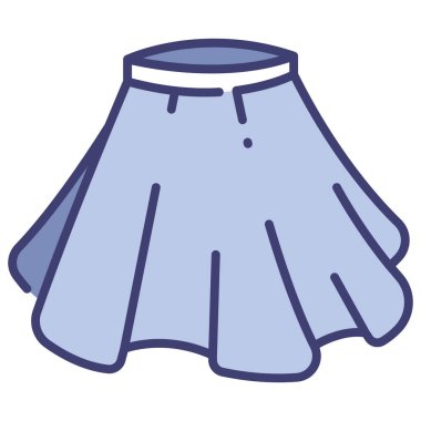 clothing and apparel icon, vector illustration. circle skirt