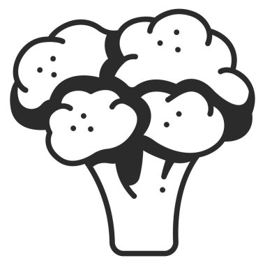 Sebze ikonu. Vektör çizimi. brokoli