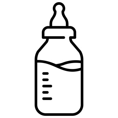 baby icon, vector illustration. baby bottle