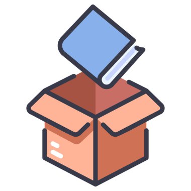 Kitap ikonu, vektör illüstrasyonunu ödünç al. Kitap dağıtıyorum.