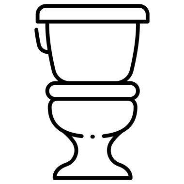 İç tasarım ikonu, vektör illüstrasyonu. Sifonu çek.