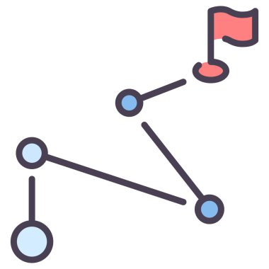 Başlangıç konsepti, iş simgesi. Vektör çizimi. iş akışı planlama