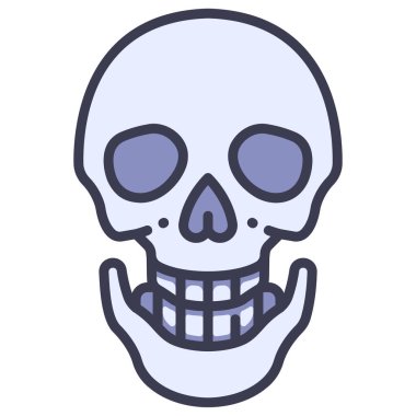 İnsan vücudu ikonu, vektör çizimi. kafatası