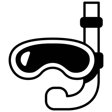 Sezon kavramsal ikonu, vektör illüstrasyonu. Tüplü dalış