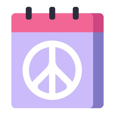 Barış kavramsal ikonu, vektör illüstrasyonu. Barış Günü