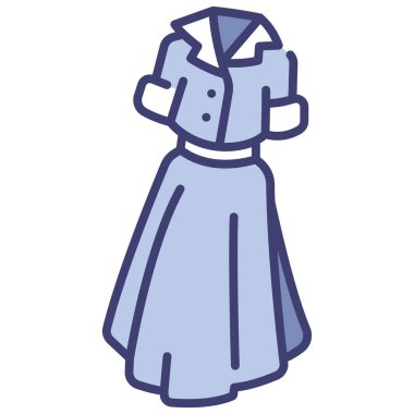 clothing and apparel icon, vector illustration. shirt waist dress