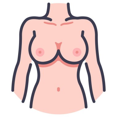 İnsan vücudu ikonu, vektör çizimi. vücut kadın  