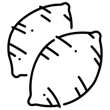 Sebze ikonu. Vektör çizimi. Tatlı patates.