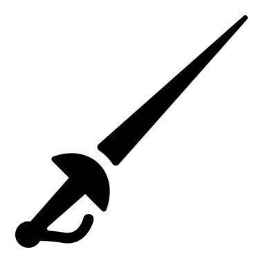 Silah ikonu, vektör illüstrasyonu. rapier
