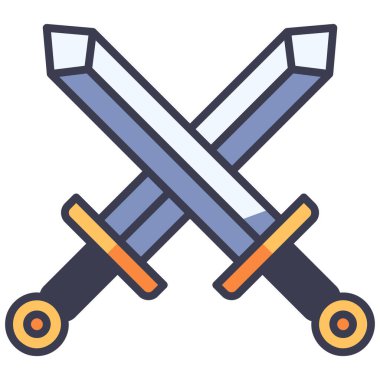 Ortaçağ ikonu, vektör illüstrasyonu. kılıç haçı