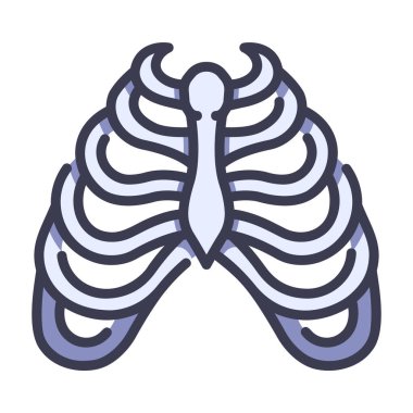 İnsan vücudu ikonu, vektör çizimi. kaburgalar