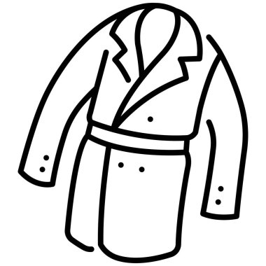 clothing and apparel icon, vector illustration. trench coat