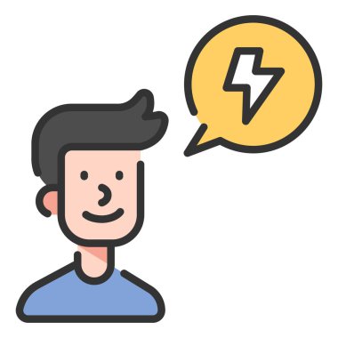 Çevre koruma ikonu, vektör illüstrasyonu. Enerjiyi sakla 