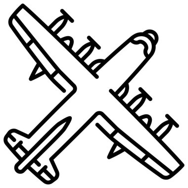 Beyaz arkaplanda askeri simge, vektör illüstrasyonu, savaş alanı konsepti, hava kuvvetleri