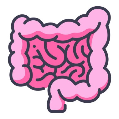 İnsan vücudu ikonu, vektör çizimi. bağırsak