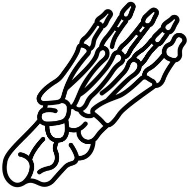 İnsan vücudu ikonu, vektör çizimi. ayak kemiği