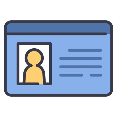 Kitap ikonu, vektör illüstrasyonunu ödünç al. üye kimlik kartı