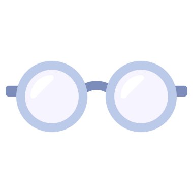 Şık kıyafet ve aksesuar ikonu, vektör illüstrasyonu. Gözlükler