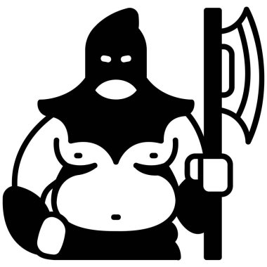 Ortaçağ ikonu, vektör illüstrasyonu. cellat