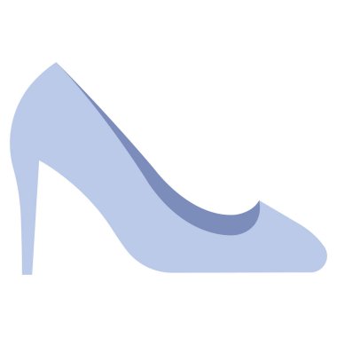 Şık kıyafet ve aksesuar ikonu, vektör illüstrasyonu. yüksek topuklar 