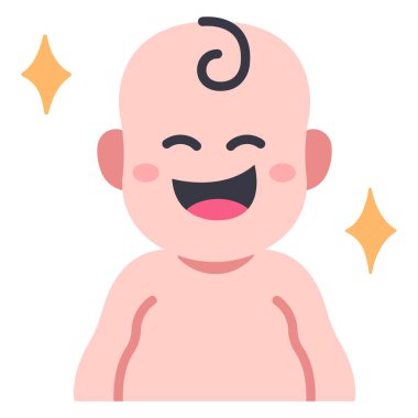 baby icon, vector illustration. baby smile