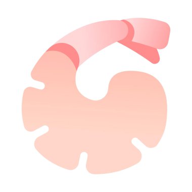 Yemek ve yemek ikonu, vektör çizimi. karides