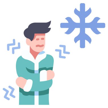 Sezon kavramsal ikonu, vektör illüstrasyonu. soğuk