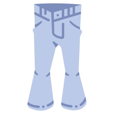 clothing and apparel icon, vector illustration. bell bottoms pants