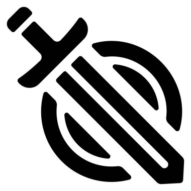 Maç simgesi, vektör illüstrasyonu. Kılıç ustası.