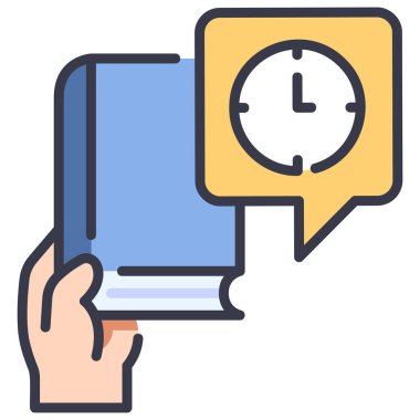 Kitap ikonu, vektör illüstrasyonunu ödünç al. Rezervasyon dönemi