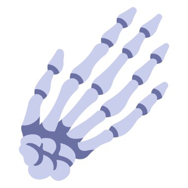 İnsan vücudu ikonu, vektör çizimi. el kemiği