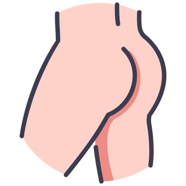 İnsan vücudu ikonu, vektör çizimi. alt dişi  