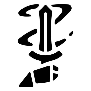 Oyun evet yetenek ikonu, vektör illüstrasyonu. Kılıç gücü