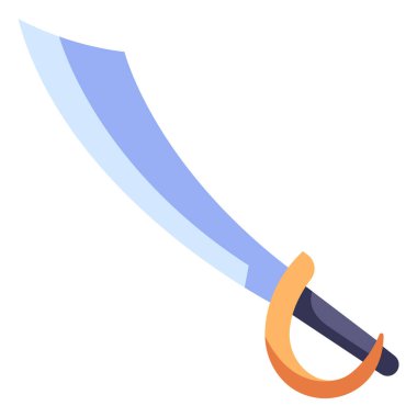 Korsan konsept ikonu, vektör illüstrasyonu. Bıçak