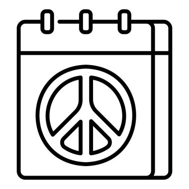 Barış kavramsal ikonu, vektör illüstrasyonu. Barış Günü