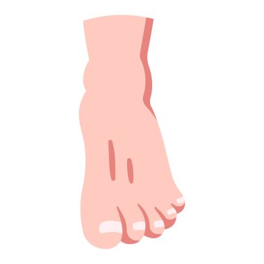 İnsan vücudu ikonu, vektör çizimi. ayak