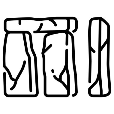 İngiltere kavramsal ikonu, vektör illüstrasyonu. Stonehenge