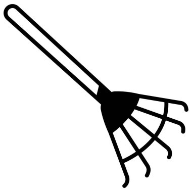 Bahçe ikonu, vektör illüstrasyonu. tırmık