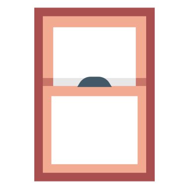 Bina ve inşaat mühendisliği ikonu, vektör çizimi. pencere