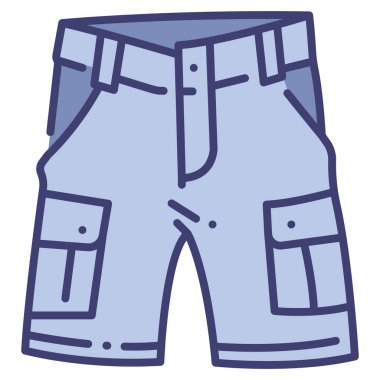 clothing and apparel icon, vector illustration. cargo shorts