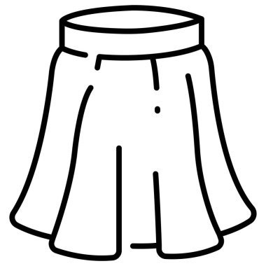 clothing and apparel icon, vector illustration. Dirndl skirt