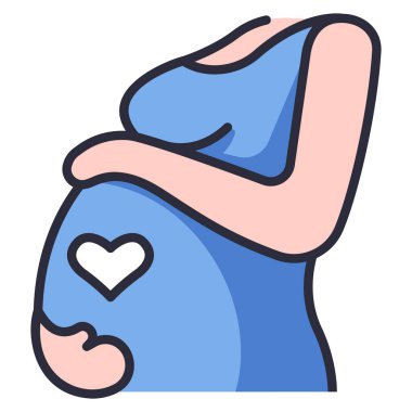 baby icon, vector illustration. pregnant woman