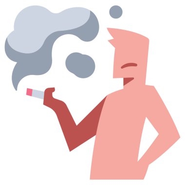 Kirlilik kavramsal ikonu, vektör illüstrasyonu. sigara