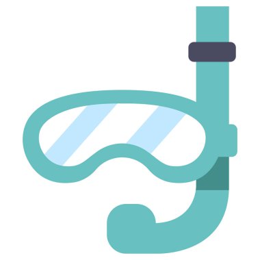 Sezon kavramsal ikonu, vektör illüstrasyonu. Tüplü dalış