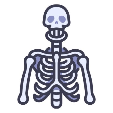 İnsan vücudu ikonu, vektör çizimi. iskelet