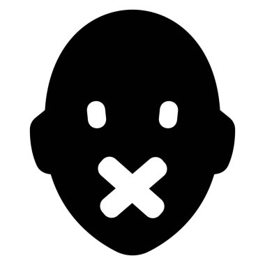 Maç simgesi, vektör illüstrasyonu. Sessiz ol.